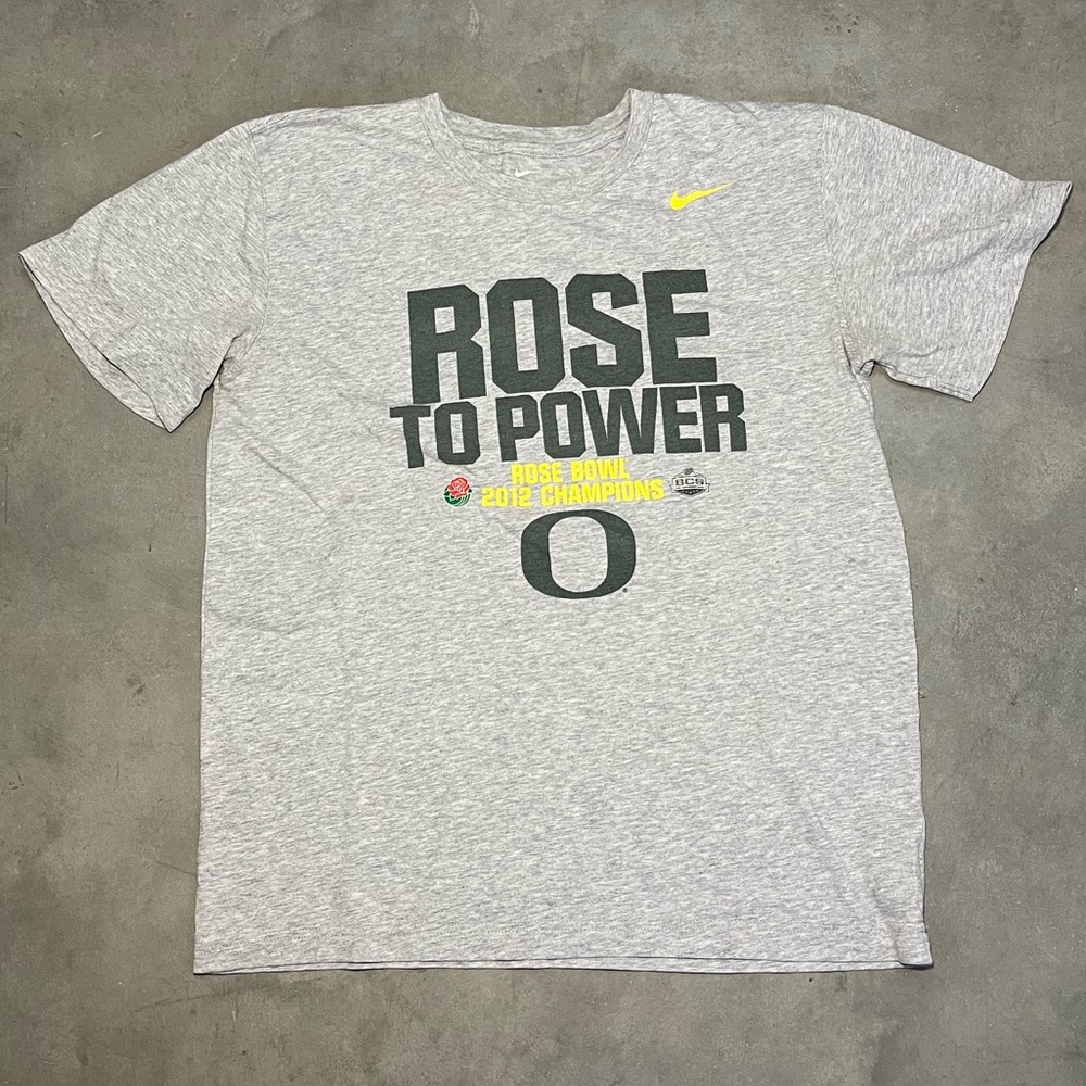 Boys Oregon Ducks Nike BCS Rose Bowl 2012 Championship T-Shirt Youth Size XL